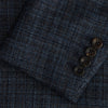 View 3 of product Navy Check Wool and Cashmere Blend Double Breasted Bertie Blazer