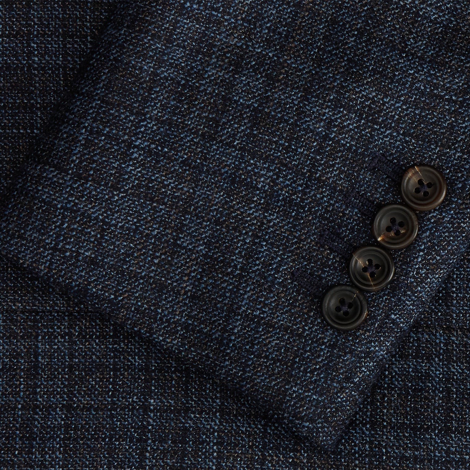 View 3 of product Navy Check Wool and Cashmere Blend Double Breasted Bertie Blazer