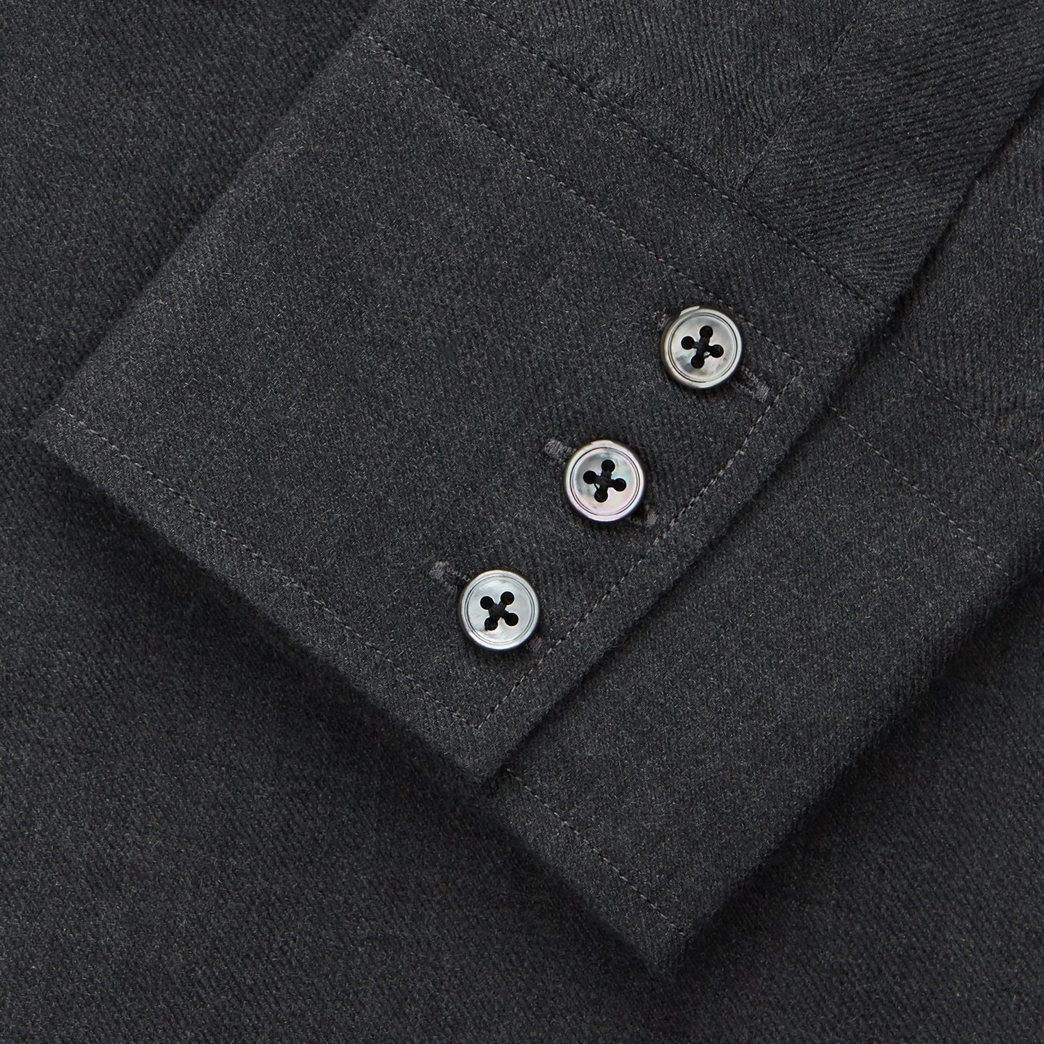 View 3 of product Charcoal Cotton and Wool Blend Regular Fit Mayfair Shirt