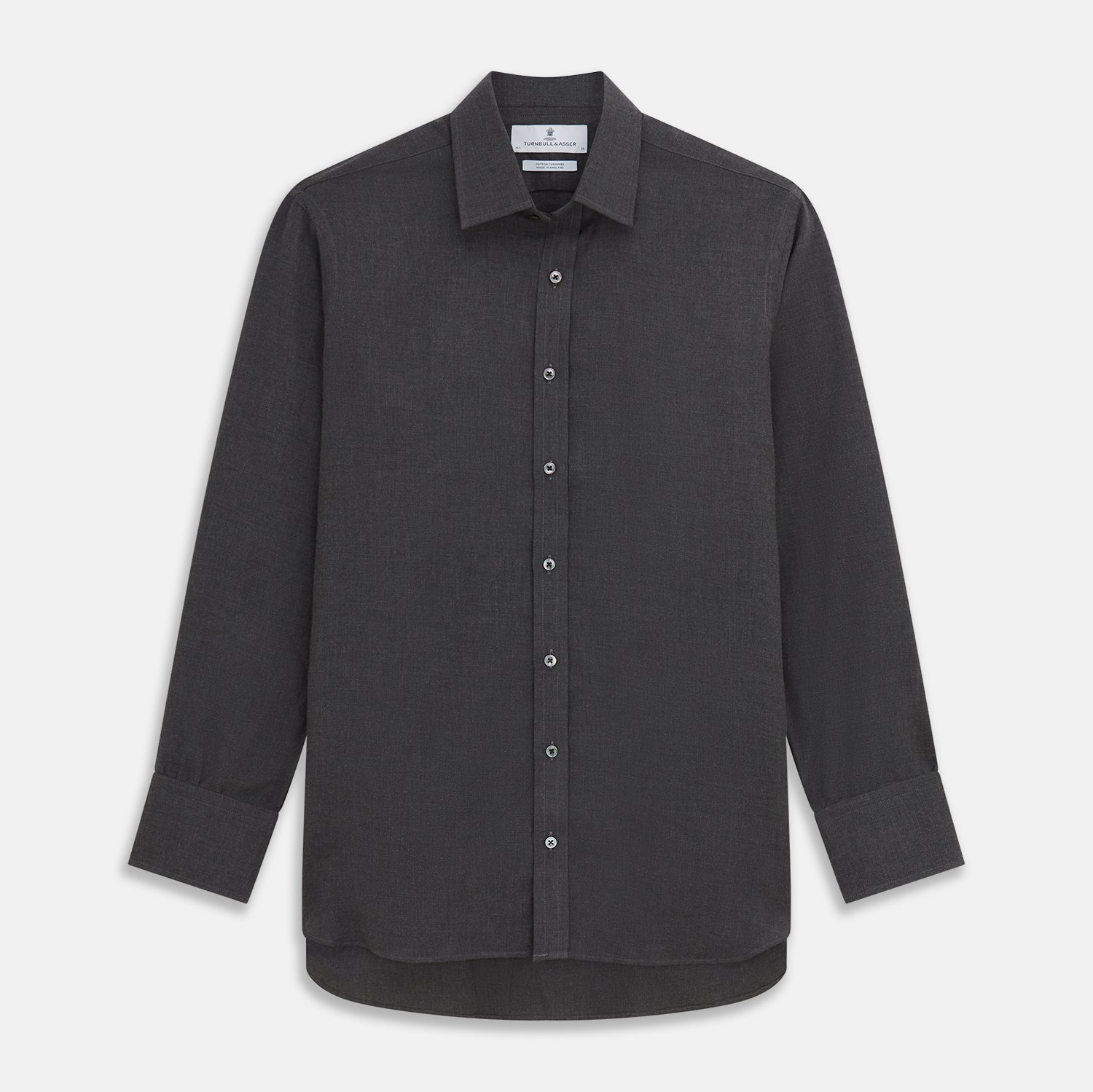 View 1 of product Charcoal Cotton and Wool Blend Regular Fit Mayfair Shirt