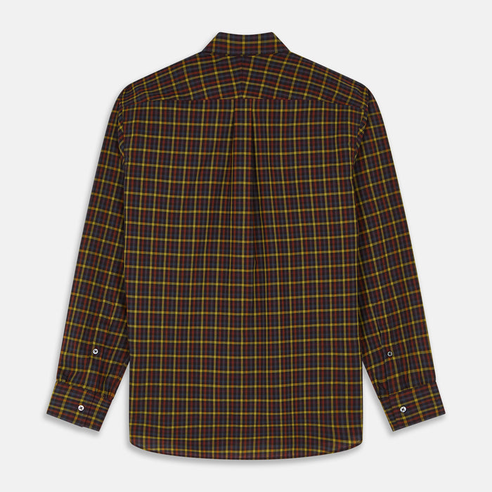 Blue, Yellow and Red Multi Check Wool Weekend Fit Finch Shirt Image 4