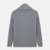 View 3 of product Grey Ribbed Cashmere Ainsley Cardigan