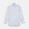 View 1 of product Navy and Light Blue Archive Check Shirt with T&A Collar and 3-Button Cuffs