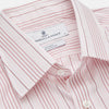 View 2 of product Pink And White Stripe Twill Cotton Regular Fit Shirt with T&A Collar And Double Cuffs