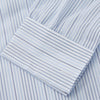 View 3 of product Blue And White Stripe Twill Cotton Regular Fit Shirt with T&A Collar And Double Cuffs