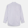 View 4 of product PurpleÂ And White Stripe Twill Cotton Regular Fit Shirt with T&A CollarÂ And Double Cuffs