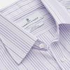View 2 of product PurpleÂ And White Stripe Twill Cotton Regular Fit Shirt with T&A CollarÂ And Double Cuffs