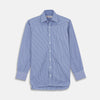 View 1 of product Navy Rich Stripe Shirt with T&A Collar and 3-Button Cuffs