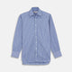 Navy Rich Stripe Shirt with T&A Collar and 3-Button Cuffs