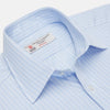View 3 of product Red, Grey and Navy Mixed Check Shirt with T&A Collar and 3-Button Cuffs