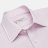 View 3 of product Navy & White Lyocell Stripe Holiday Fit Shirt