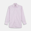 View 1 of product Navy & White Lyocell Stripe Holiday Fit Shirt