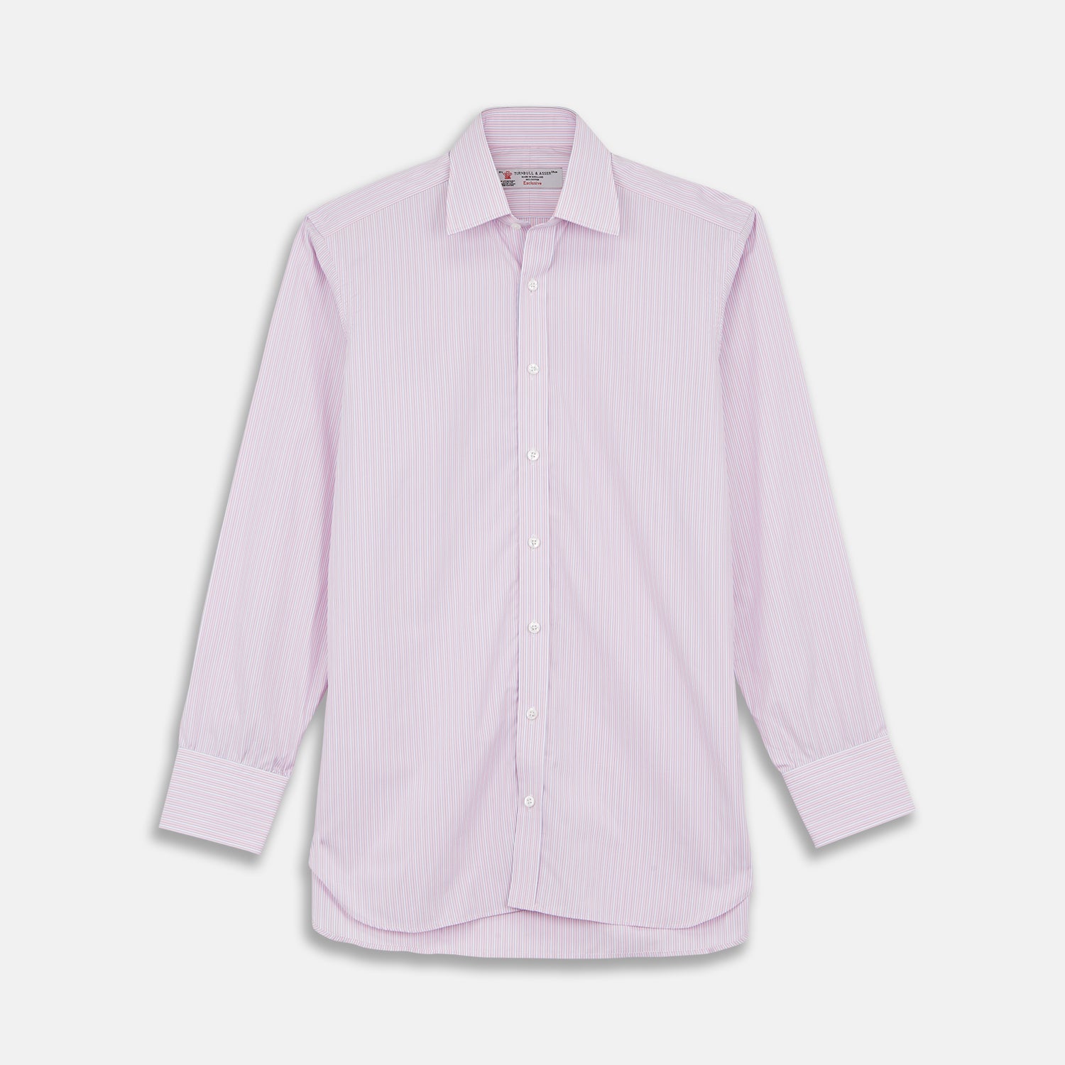 View 1 of product Navy & White Lyocell Stripe Holiday Fit Shirt