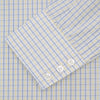 View 2 of product Yellow, Blue & White Check Regular Fit Poplin Cotton Shirt with T&A Collar & 3-Button Cuffs