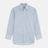 Blue And Yellow Stripe Poplin Cotton Regular Fit Shirt with T&A Collar and 3-Button Cuffs