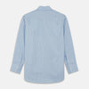 View 4 of product Blue And Green Check Poplin Cotton Regular Fit Shirt with T&A Collar and 3-Button Cuffs
