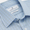 View 2 of product Blue And Green Check Poplin Cotton Regular Fit Shirt with T&A Collar and 3-Button Cuffs