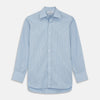 View 1 of product Blue And Green Check Poplin Cotton Regular Fit Shirt with T&A Collar and 3-Button Cuffs