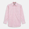 View 1 of product Pink Fine Check Shirt with T&A Collar and Three-Button Cuffs