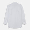View 4 of product WhiteÂ AndÂ Blue Stripe Sea Island Quality Cotton Shirt With T&A Collar and 3-Button Cuffs