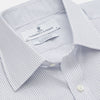 View 2 of product WhiteÂ AndÂ Blue Stripe Sea Island Quality Cotton Shirt With T&A Collar and 3-Button Cuffs