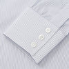 View 3 of product WhiteÂ AndÂ Blue Stripe Sea Island Quality Cotton Shirt With T&A Collar and 3-Button Cuffs