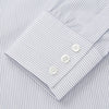 White And Blue Stripe Sea Island Quality Cotton Shirt With T&A Collar and 3-Button Cuffs