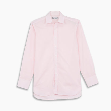 White Linen Shirt with T&A Collar and 3-Button Cuffs Image 3