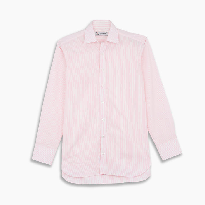 White Linen Shirt with T&A Collar and 3-Button Cuffs Image 3