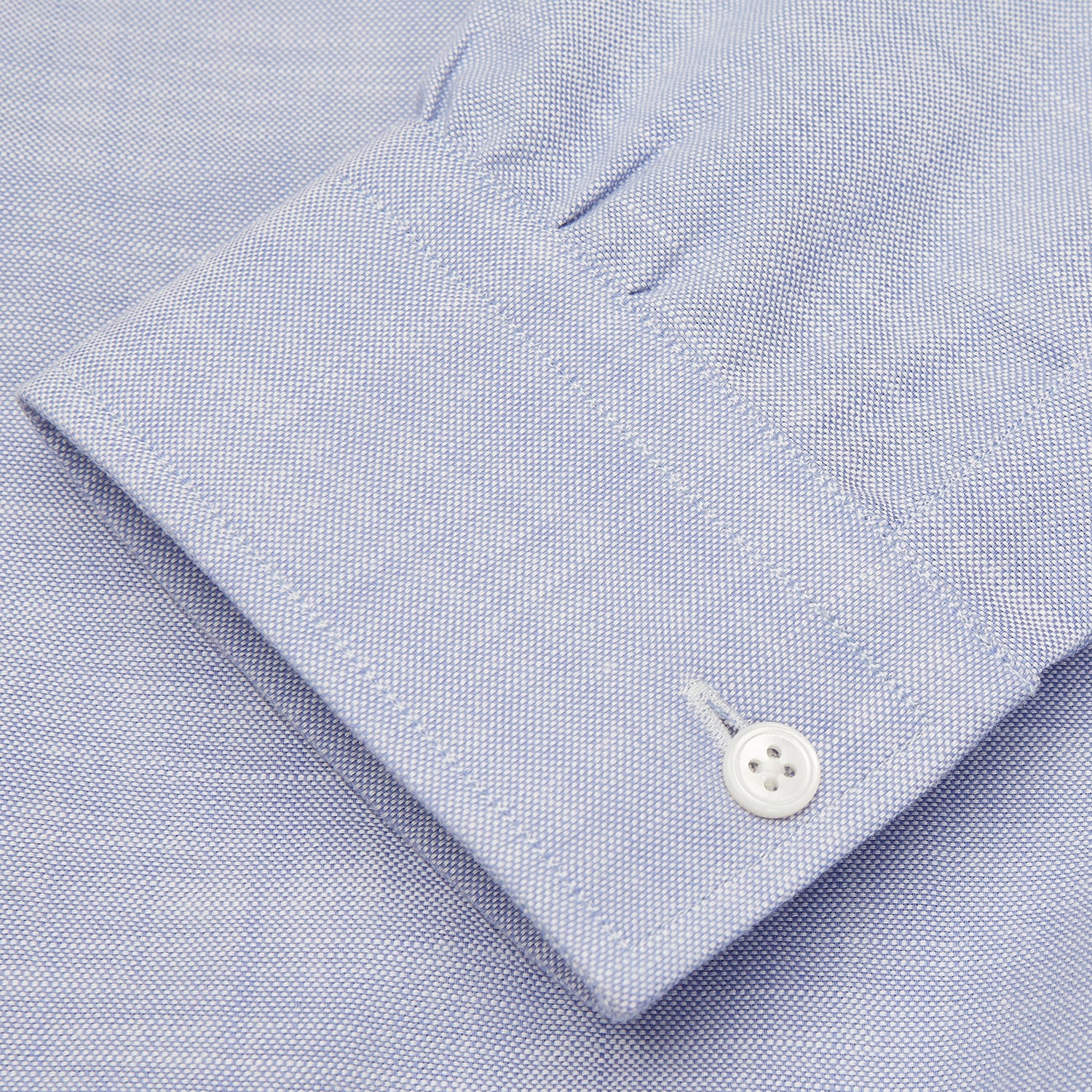 View 3 of product Blue Chambray Weekend Fit Shirt with Dorset Collar and 1-Button Cuffs