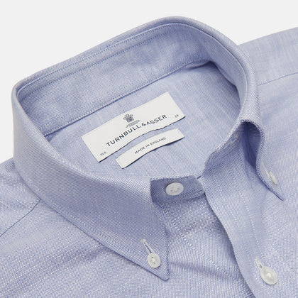 Blue Chambray Weekend Fit Shirt with Dorset Collar and 1-Button Cuffs