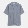 View 1 of product Navy & White Lyocell Stripe Holiday Fit Shirt