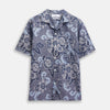 View 1 of product Blue & White Tapestry Weave Cotton Holiday Fit Shirt