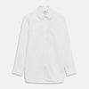 View 1 of product Plain White Regular Fit Cotton Shirt with Round Collar and 3-Button Cuffs