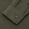 View 3 of product Khaki Corduroy Officer Weekend Fit Shirt with Dorset Collar and One-Button Cuffs