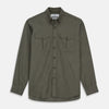 View 1 of product Khaki Corduroy Officer Weekend Fit Shirt with Dorset Collar and One-Button Cuffs