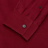 View 3 of product Burgundy Corduroy Officer Weekend Fit Shirt with Dorset Collar and One-Button Cuffs