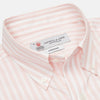 View 3 of product Weekend Fit Pink Stripe Cotton Shirt with Dorset Collar and 1-Button Cuffs