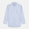 View 1 of product Blue and White Bengal Stripe Oxford Weekend Fit Shirt with Dorset Collar and 1-Button Cuffs
