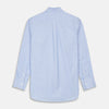 View 4 of product Blue and White Broad Stripe Oxford Weekend Fit Shirt with Dorset Collar and 1-Button Cuffs
