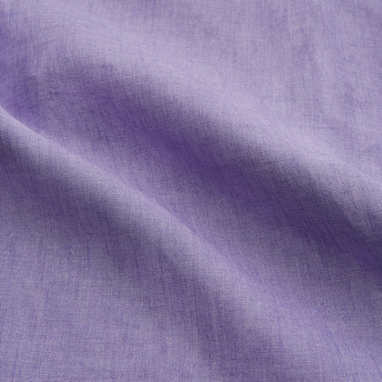 Lilac Weekend Fit Linen Blake Shirt with Stand Collar and 1-Button Cuffs Image 3