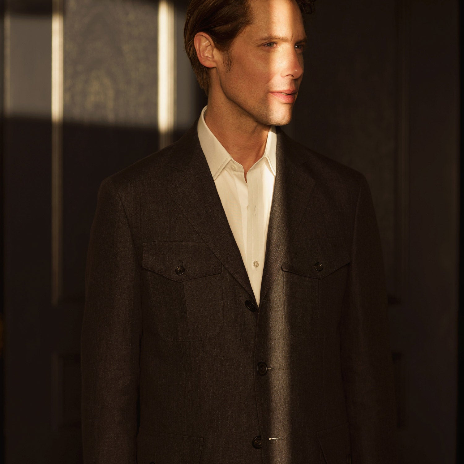 View 2 of product Charcoal Linen Safari Byron Jacket