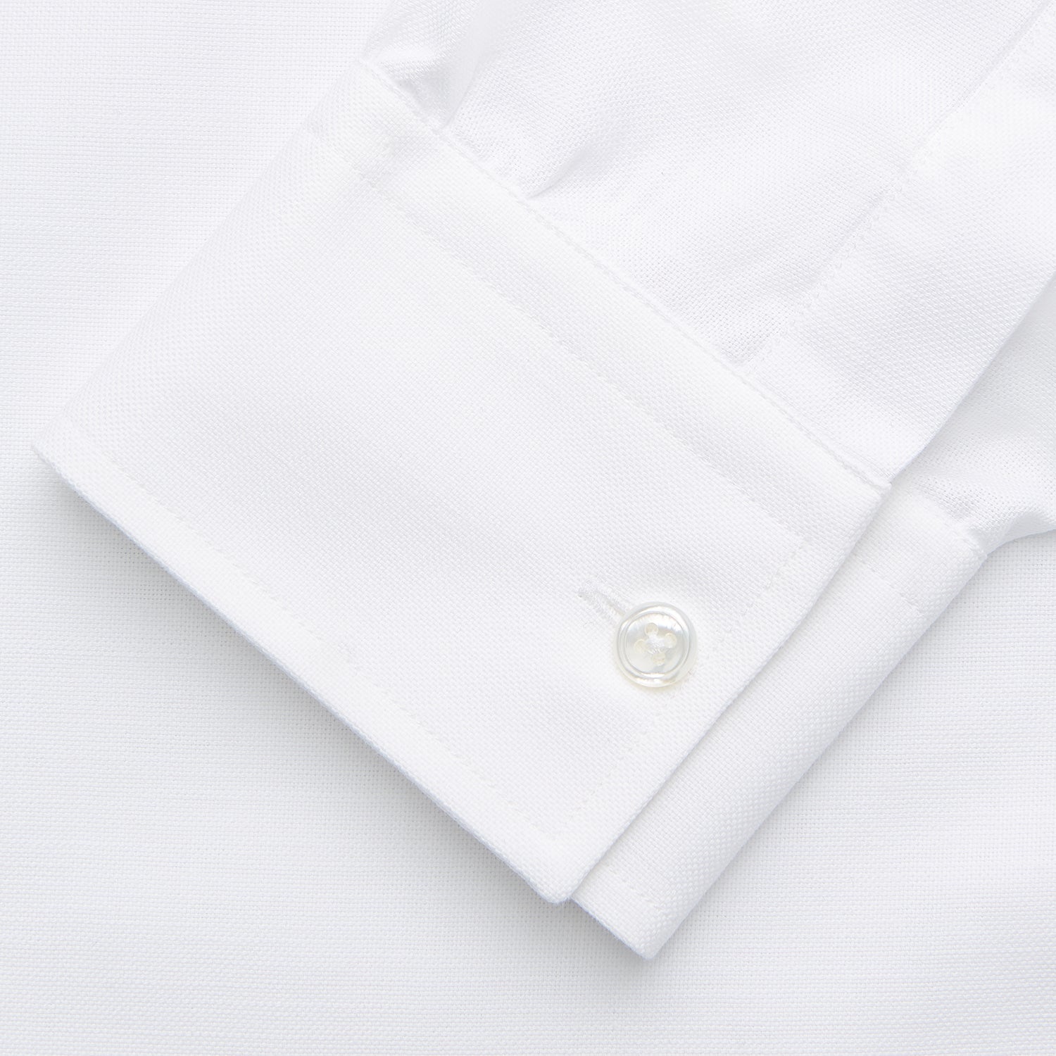 View 3 of product White Chambray Weekend Fit Shirt with Dorset Collar and 1-Button Cuffs