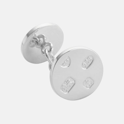 Sterling Silver Embossed Hatton Cufflinks Image 1