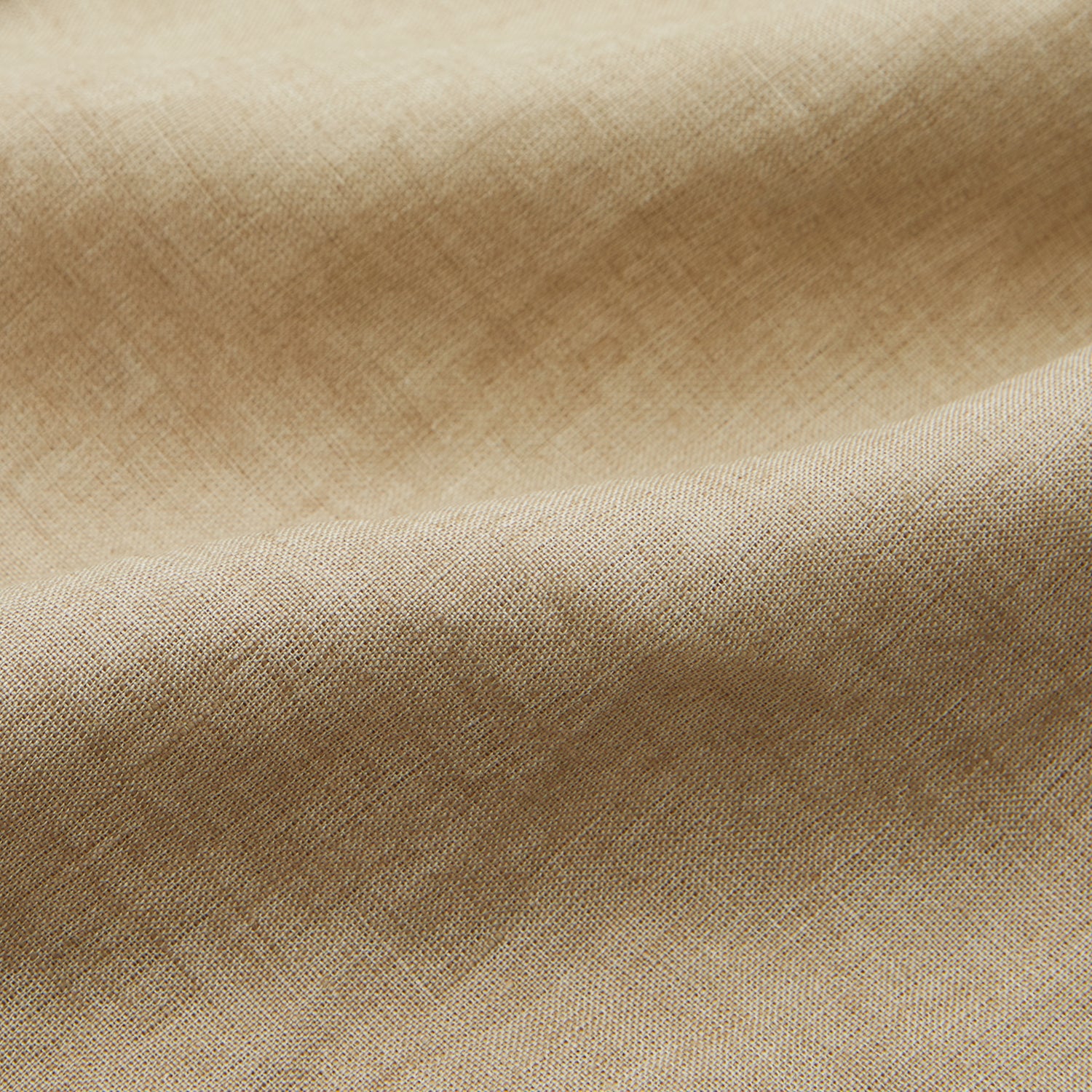 View 6 of product Beige Weekend Fit Linen Blake Shirt with Stand Collar and 1-Button Cuffs