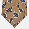 Toffee Paisley Floral Cotton Silk Blend Tie