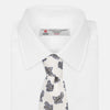 View 5 of product Ecru Paisley Floral Cotton Silk Blend Tie