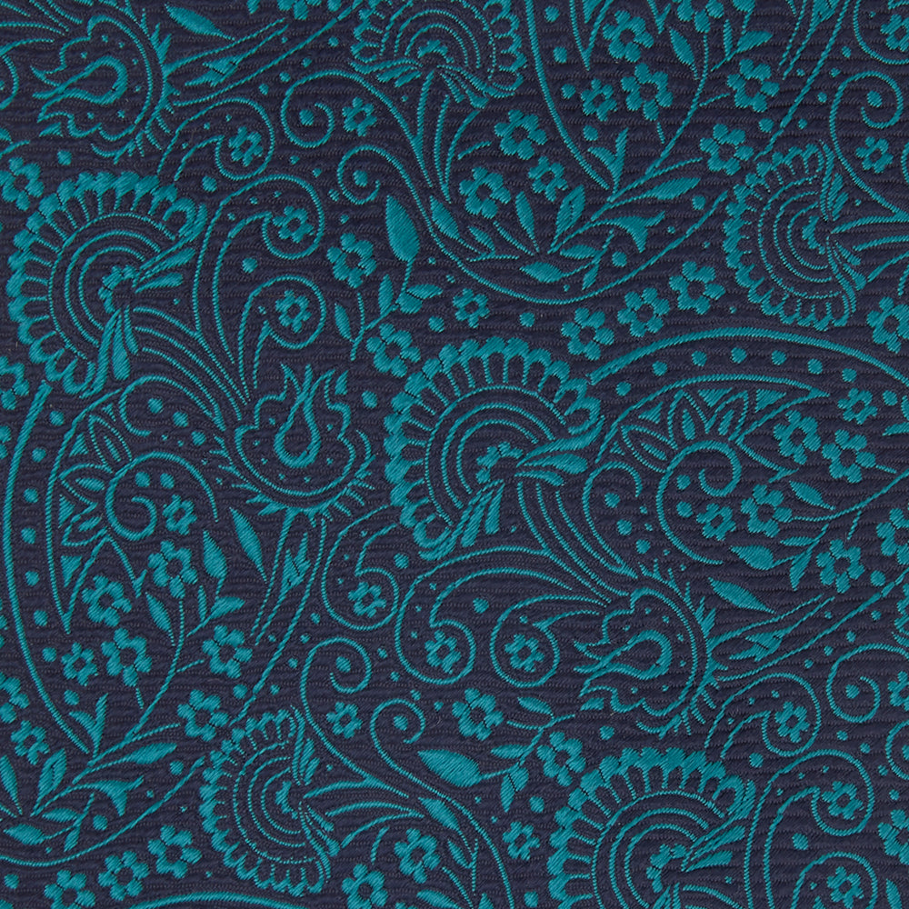 Green and Navy Tonal Paisley Silk Tie