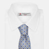 View 4 of product Blue and Yellow Geometric Silk Jacquard Tie