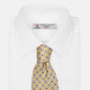 View 4 of product Yellow and Navy Geometric Silk Jacquard Tie